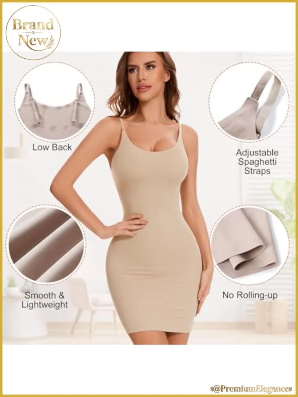 Shapewear Slip Dress for Women Tummy Control Full Slip